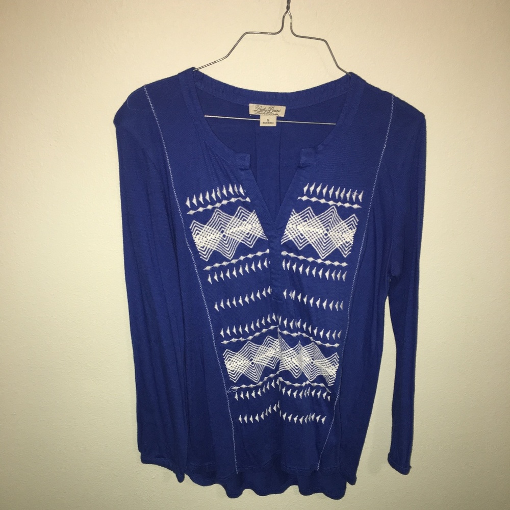 Embroidered Cobalt Blue Shirt